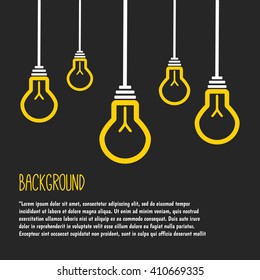 Idea concept template, place for text. Vector illustration, EPS10.