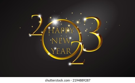 idea and concept think Creativity modern  2023 Happy New Year posters set. Design templates with  logo 2023 for celebration and season decoration. minimalistic trendy backgrounds 