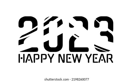 idea and concept think Creativity modern  2023 Happy New Year posters set. Design templates with  logo 2023 for celebration and season decoration. minimalistic trendy backgrounds