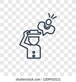 Idea concept vector linear icon isolated on transparent background, Idea concept transparency concept in outline style