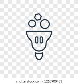 Idea concept vector linear icon isolated on transparent background, Idea concept transparency concept in outline style