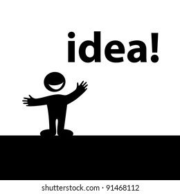 Idea. Conceptual illustration - enlightenment idea. Vector.