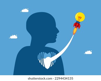 The idea of conquering the mind itself. The light bulb flew away from the heart prison