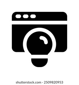 ícone do conteúdo da ideia. ícone do glifo vetorial para o seu design de site, celular, apresentação e logotipo.