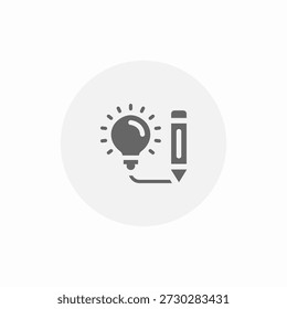 Vector de signo de icono de idea crafting