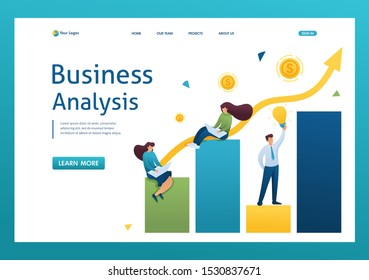 Idea creation, schedule Growth and profit growth of entrepreneurs working for success. Flat 2D character. Landing page concepts and web design