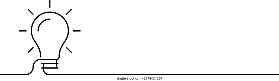 Idee kreative Banner Zeichen verschiedene Glühbirne Symbol. Innovationssymbol und kreatives Konzept. Vektorgrafik