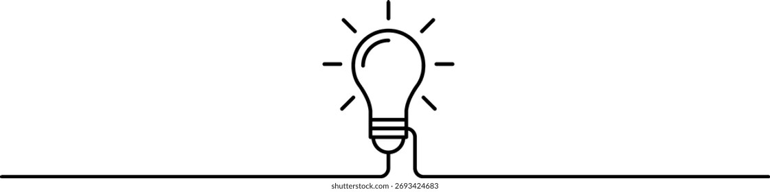 Idee kreative Banner Zeichen verschiedene Glühbirne Symbol. Innovationssymbol und kreatives Konzept. Vektorgrafik