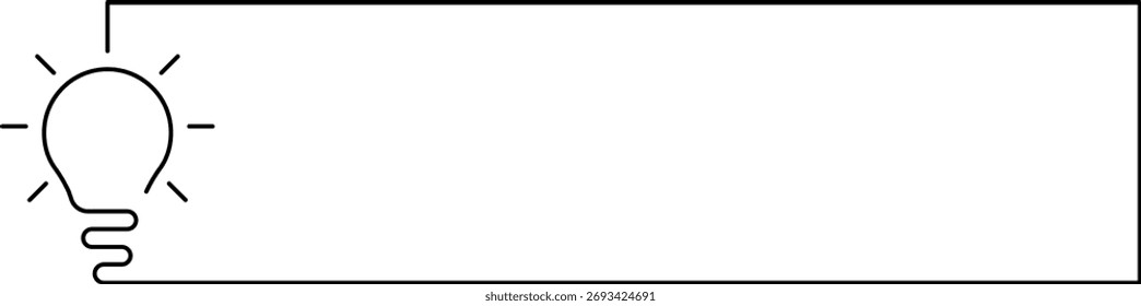 Idea creative banner sign different Light bulb icon. Innovation symbol and creative concept. Vector illustration