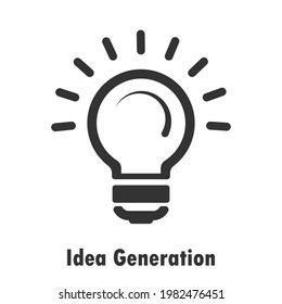 idea, creative, bulb icon design vector