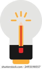 Idea Creative Bulb Icon Vector Flat Illustration