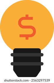 Idea Creative Bulb Icon Vector Flat Illustration