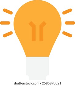 Idea Creative Bulb Icon Vector Flat Illustration