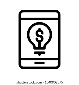 idea creative bulb vector thin line icon 