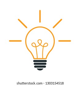 Idea, creative concept bulb sign - for stock