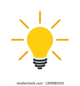 Idea, creative concept bulb sign - vector for stock