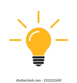 Idea, creative concept bulb sign - vector for stock
