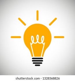 Idea, creative concept bulb sign - for stock vector