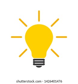Idea, creative concept bulb sign, innovations - vector