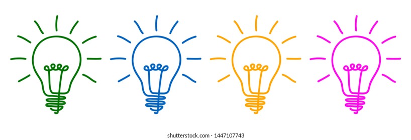 Idea, creative concept bulb sign, innovations - for stock