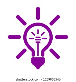 Idea, creative concept sign bulb - vector for stock