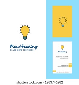 Idea  Creative Logo and business card. vertical Design Vector
