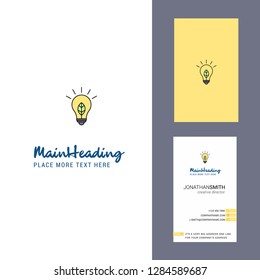 Idea Creative Logo and business card. vertical Design Vector