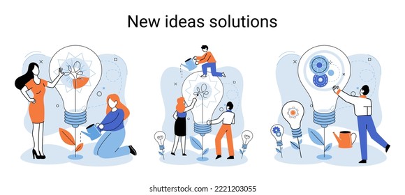 Idea and creative metaphor. Smart business opportunities, direction of development, search for new solutions and direction of development. New business idea of leadership. Investing in innovation