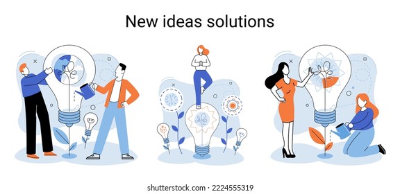 Idea y metáfora creativa. Oportunidades comerciales inteligentes, dirección del desarrollo, búsqueda de nuevas soluciones y dirección del desarrollo. Nueva idea de negocio de liderazgo. Invertir en innovación
