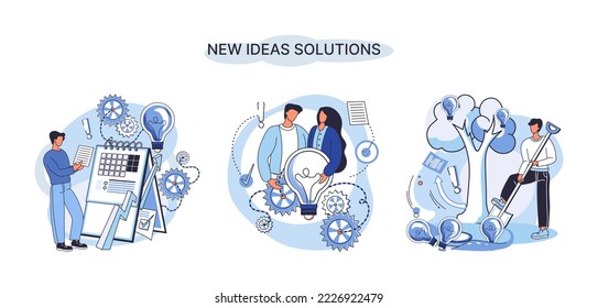 Idee und kreative Metapher. Intelligente Geschäftschancen, Entwicklungsrichtung, Suche nach neuen Lösungen und Entwicklungsrichtung. Neue Geschäftsidee der Führung. Investitionen in Innovation