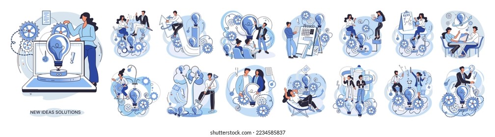 Idea and creative metaphor. Smart business opportunities, direction of development, search for new solutions and direction of development. New business idea of leadership. Investing in innovation