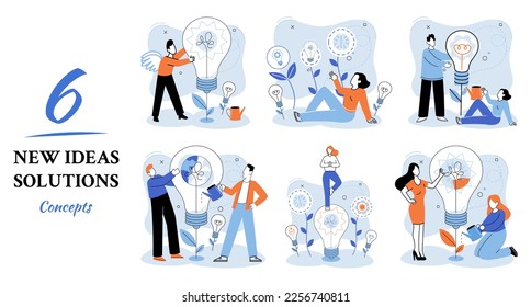 Idea and creative metaphor. Smart business opportunities, direction of development, search for new solutions and direction of development. New business idea of leadership. Investing in innovation