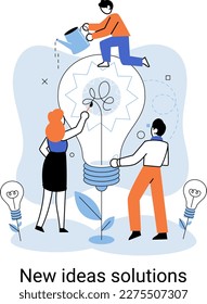 Idea and creative metaphor. Smart business opportunities, direction of development, search for new solutions and direction of development. New business idea of leadership. Investing in innovation