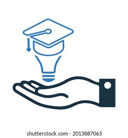Idea, creativity, education icon. Simple editable vector illustration.