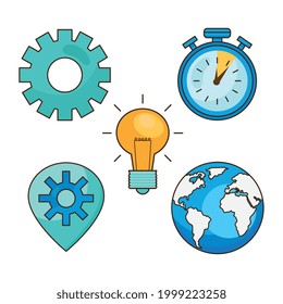Idea and creativity icon collection