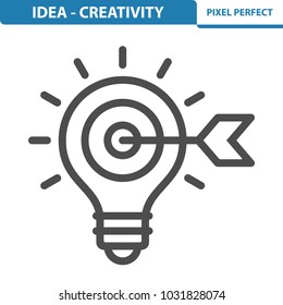 Idea - Creativity Icon. Professional, pixel perfect icons optimized for both large and small resolutions. EPS 8 format. 12x size for preview.