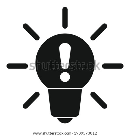 Idea crisis bulb icon. Simple illustration of idea crisis bulb vector icon for web design isolated on white background