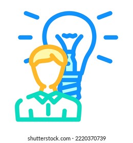 idea customer testimonial color icon vector. idea customer testimonial sign. isolated symbol illustration