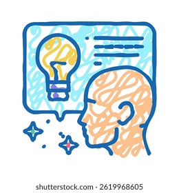 idea customer testimonial doodle icon sketch vector. idea customer testimonial sign. isolated symbol illustration