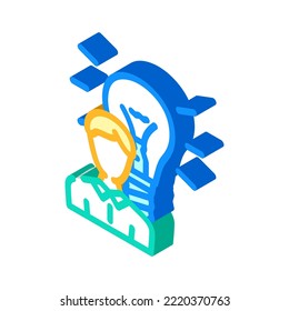 idea customer testimonial isometric icon vector. idea customer testimonial sign. isolated symbol illustration