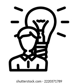 idea customer testimonial line icon vector. idea customer testimonial sign. isolated contour symbol black illustration