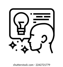 idea customer testimonial line icon vector. idea customer testimonial sign. isolated contour symbol black illustration