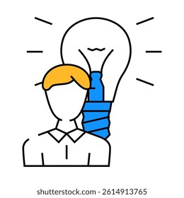 idea customer testimonial line icon vector. idea customer testimonial sign. isolated symbol illustration