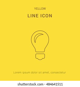 Idea Cute yellow thin line icon / logo Design