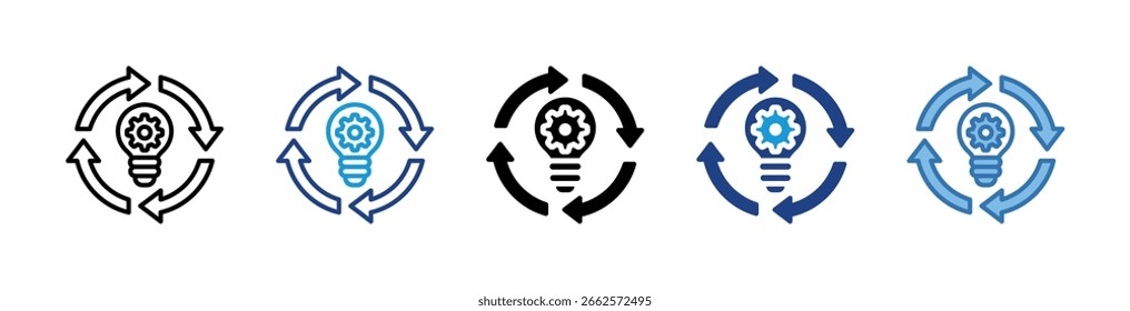Elemento De Ícone De Ciclo De Ideia Para Design