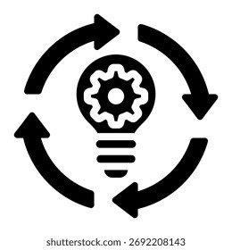 Elemento De Ícone De Ciclo De Ideia Para Design