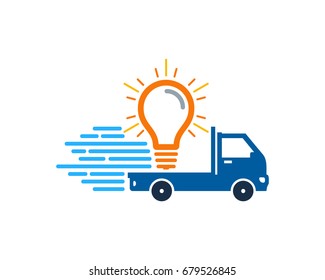 Idea Delivery Icon Logo Design Element
