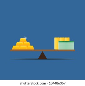 Idea design between golds money