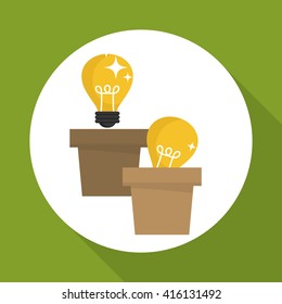idea design. bulb icon. solution concept