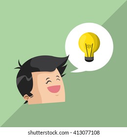 Idea design. bulb icon. thinking concept